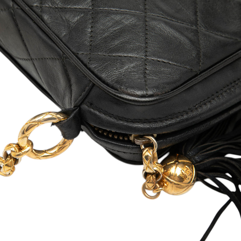 CC Quilted Lambskin Tassel Camera Bag - Image 8