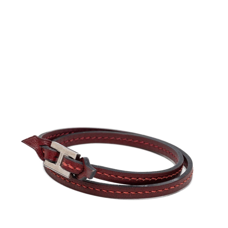 Leather Tillet Double Tour Bracelet - Image 2