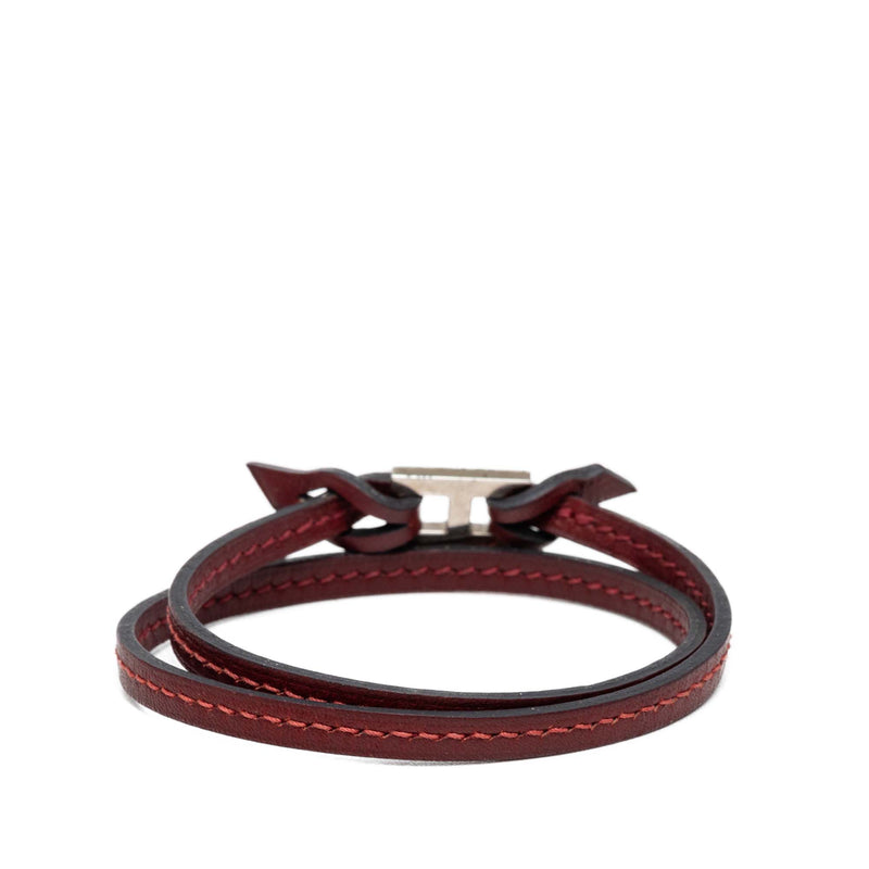 Leather Tillet Double Tour Bracelet - Image 3