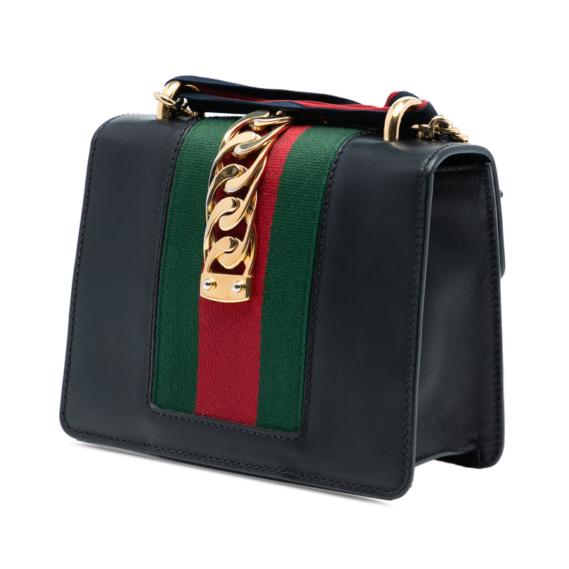 Mini Leather Web Sylvie Chain Crossbody - Image 2