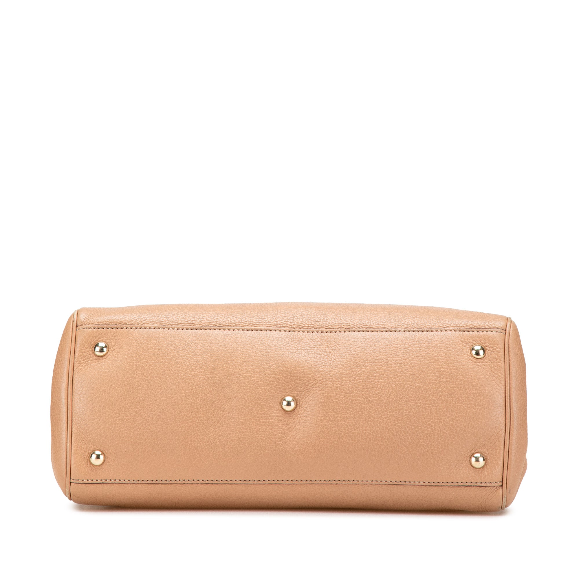 Medium Calfskin Bamboo Shopper Satchel - Image 3