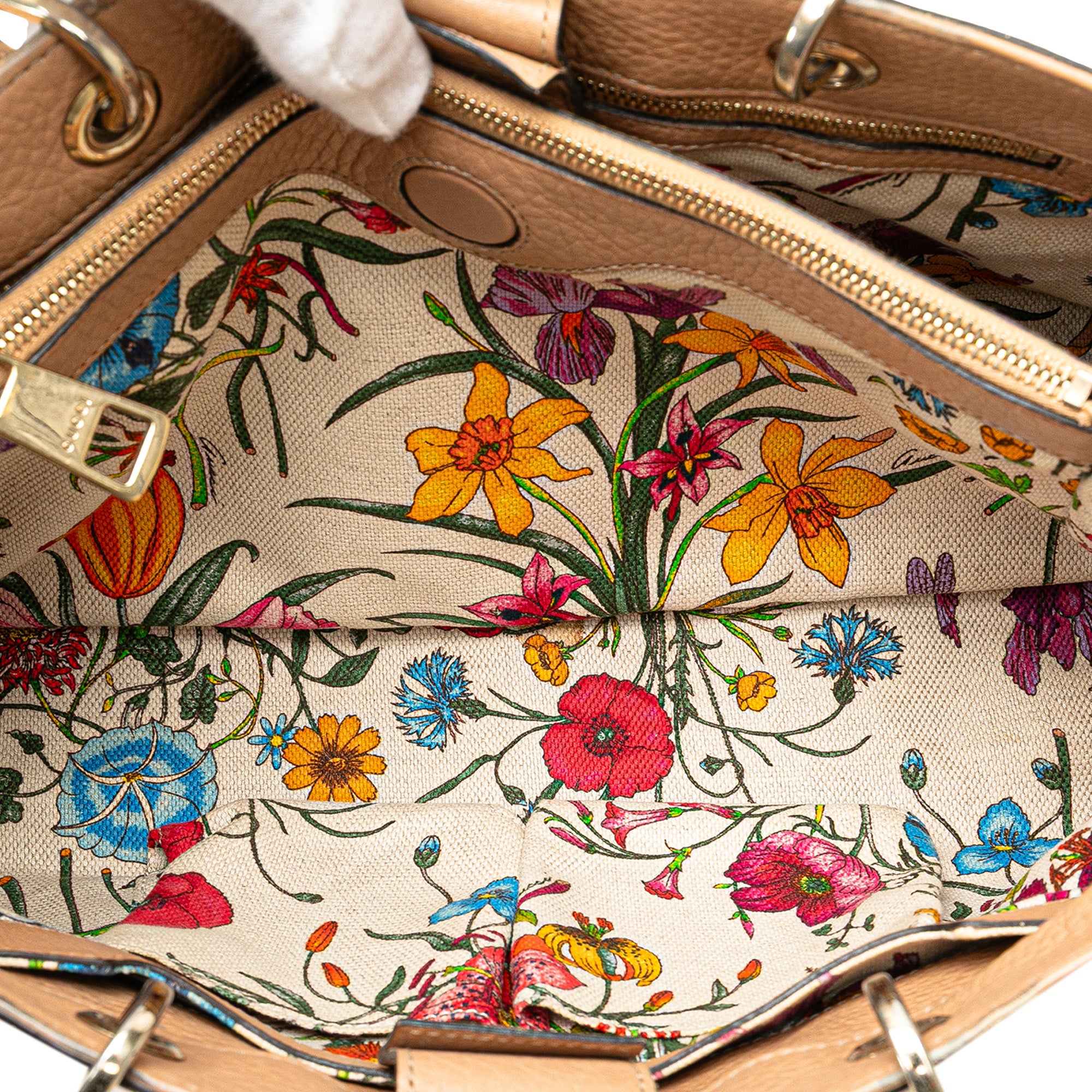 Medium Calfskin Bamboo Shopper Satchel - Image 5