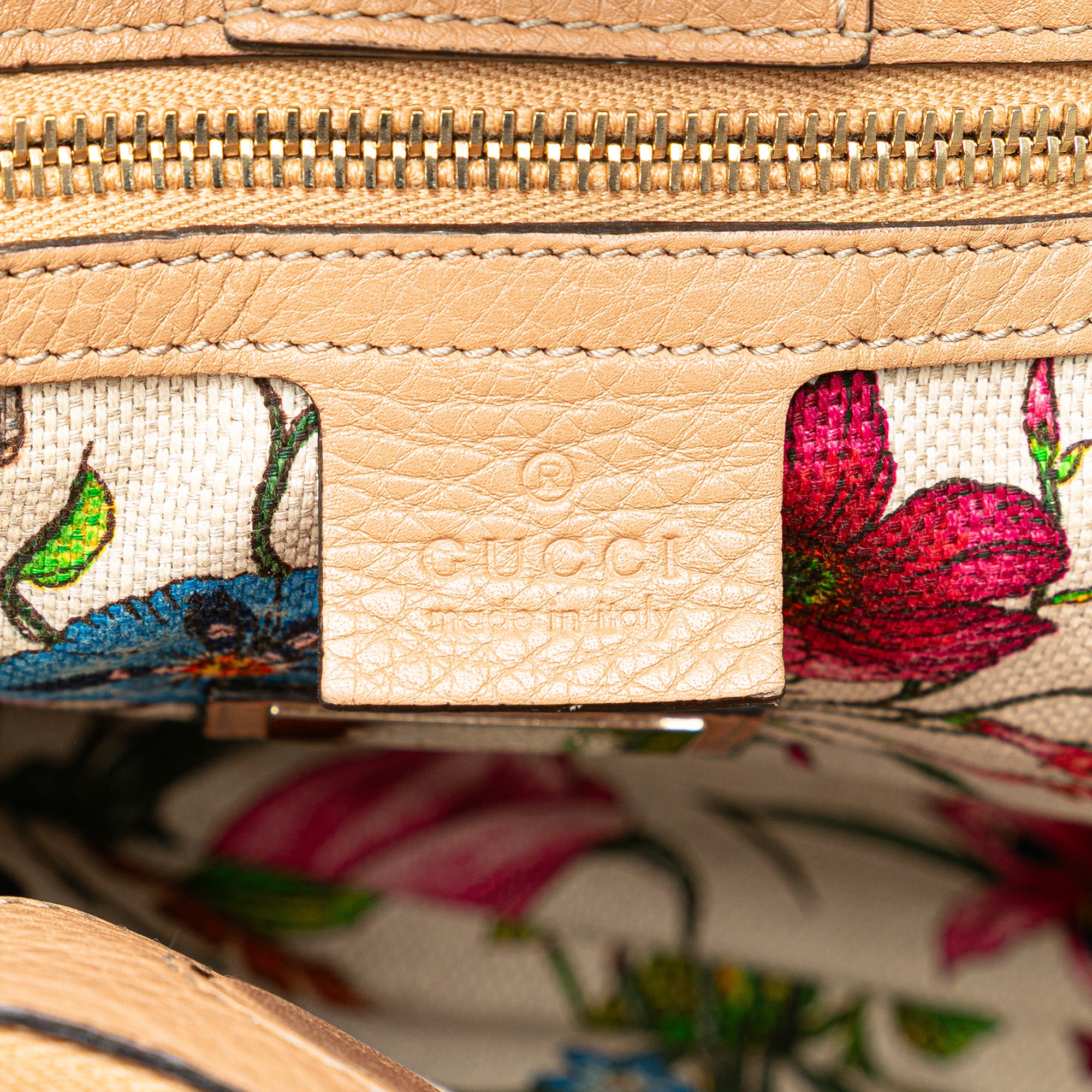 Medium Calfskin Bamboo Shopper Satchel - Image 6
