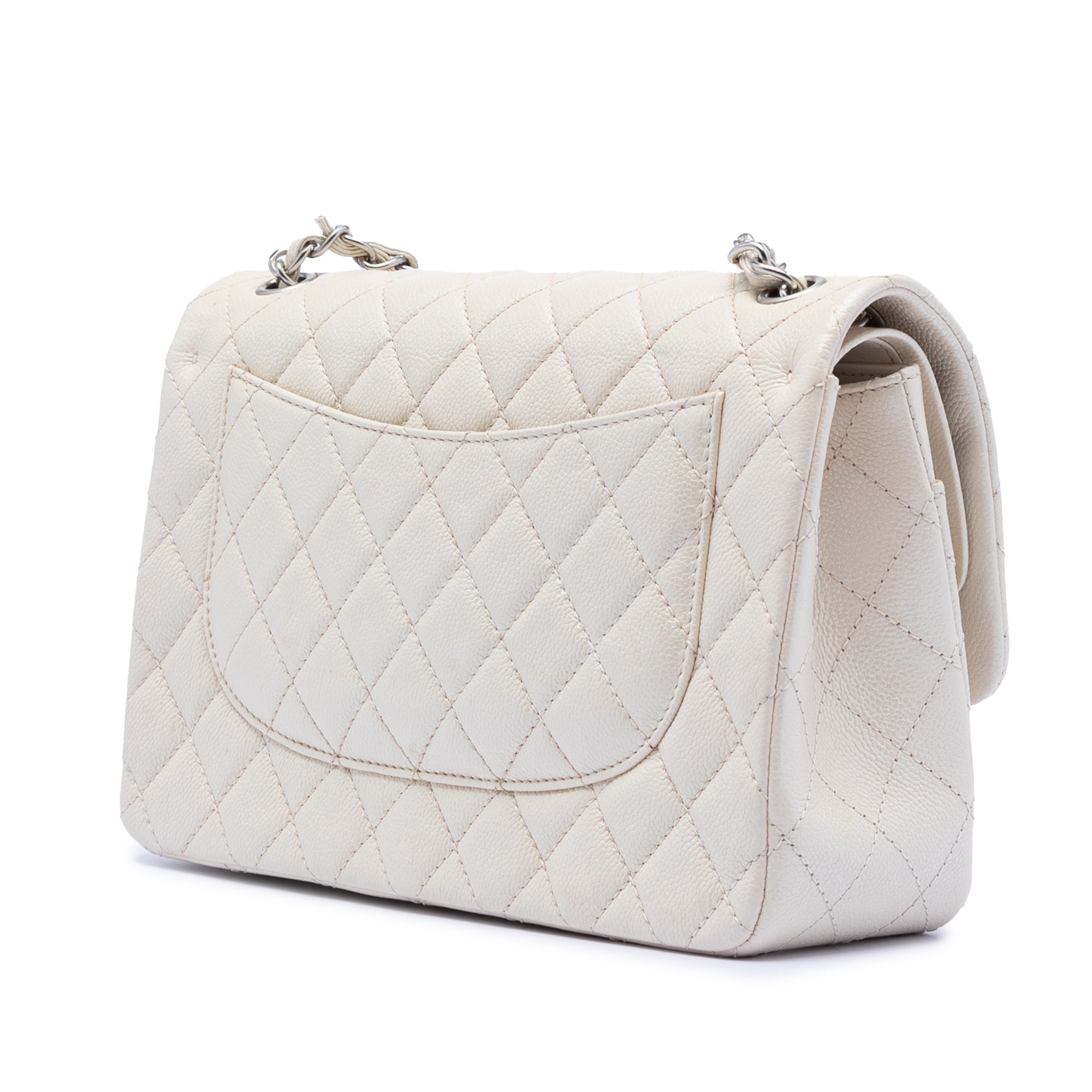 Jumbo Classic Iridescent Caviar Double Flap - Image 2