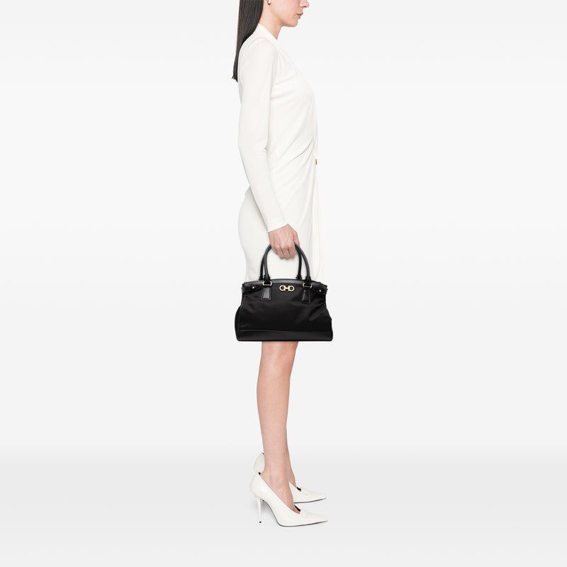 Nylon Gancini Satchel - Image 8