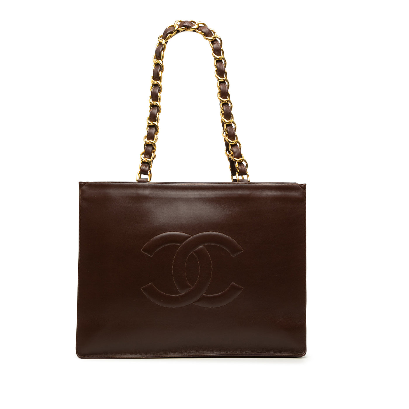CC Lambskin Chain Tote - Image 1