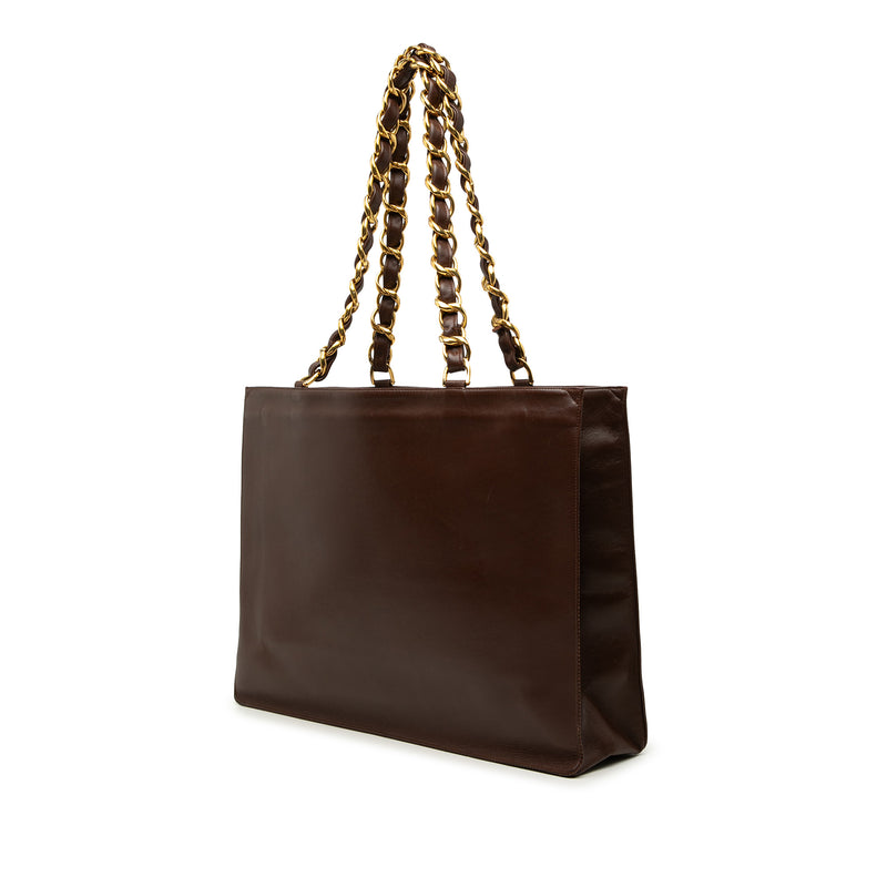 CC Lambskin Chain Tote - Image 2