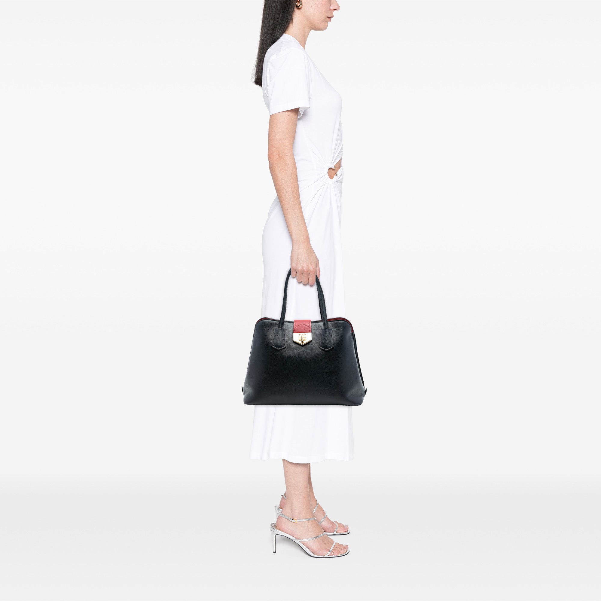 Saffiano Cuir Convertible Top Handle Bag - Image 6