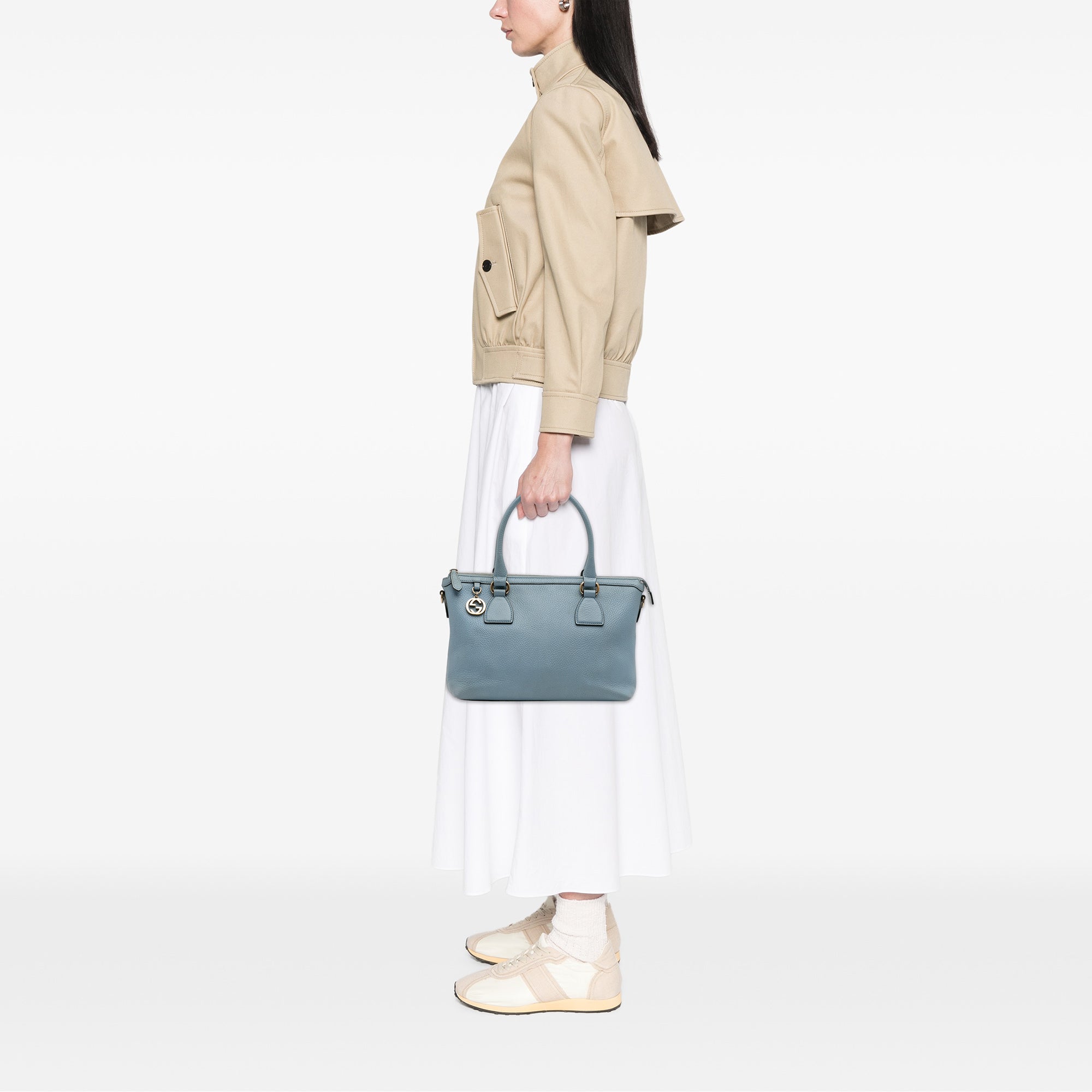 Dollar Calfskin GG Charm Satchel - Image 12