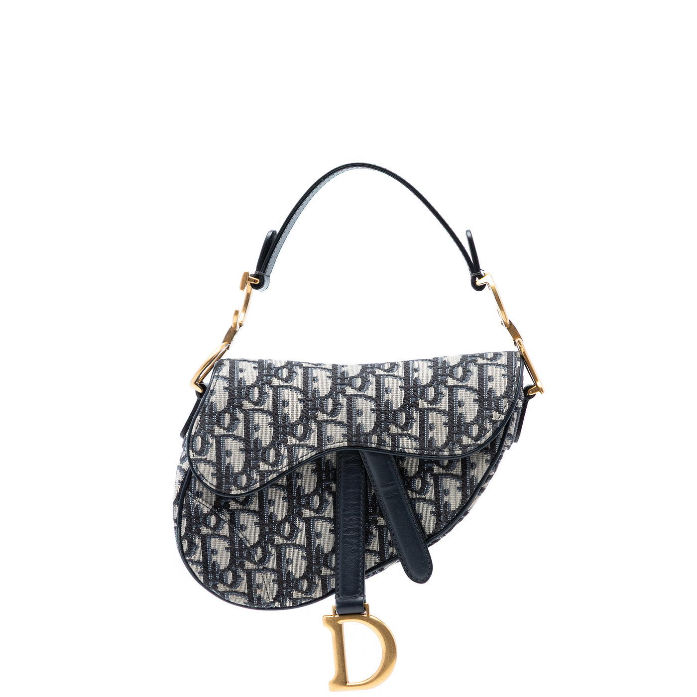 Mini Oblique Canvas Saddle Bag - Image 1