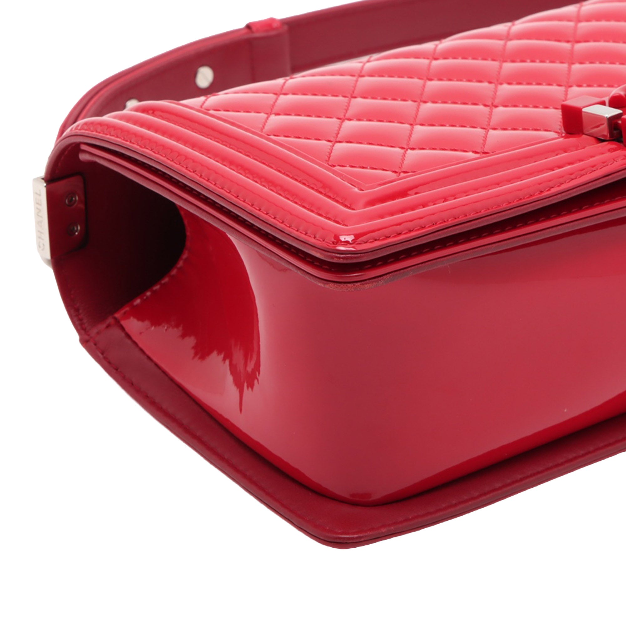 Old Medium Quilted Patent Acrylic Boy Flap - Image 8