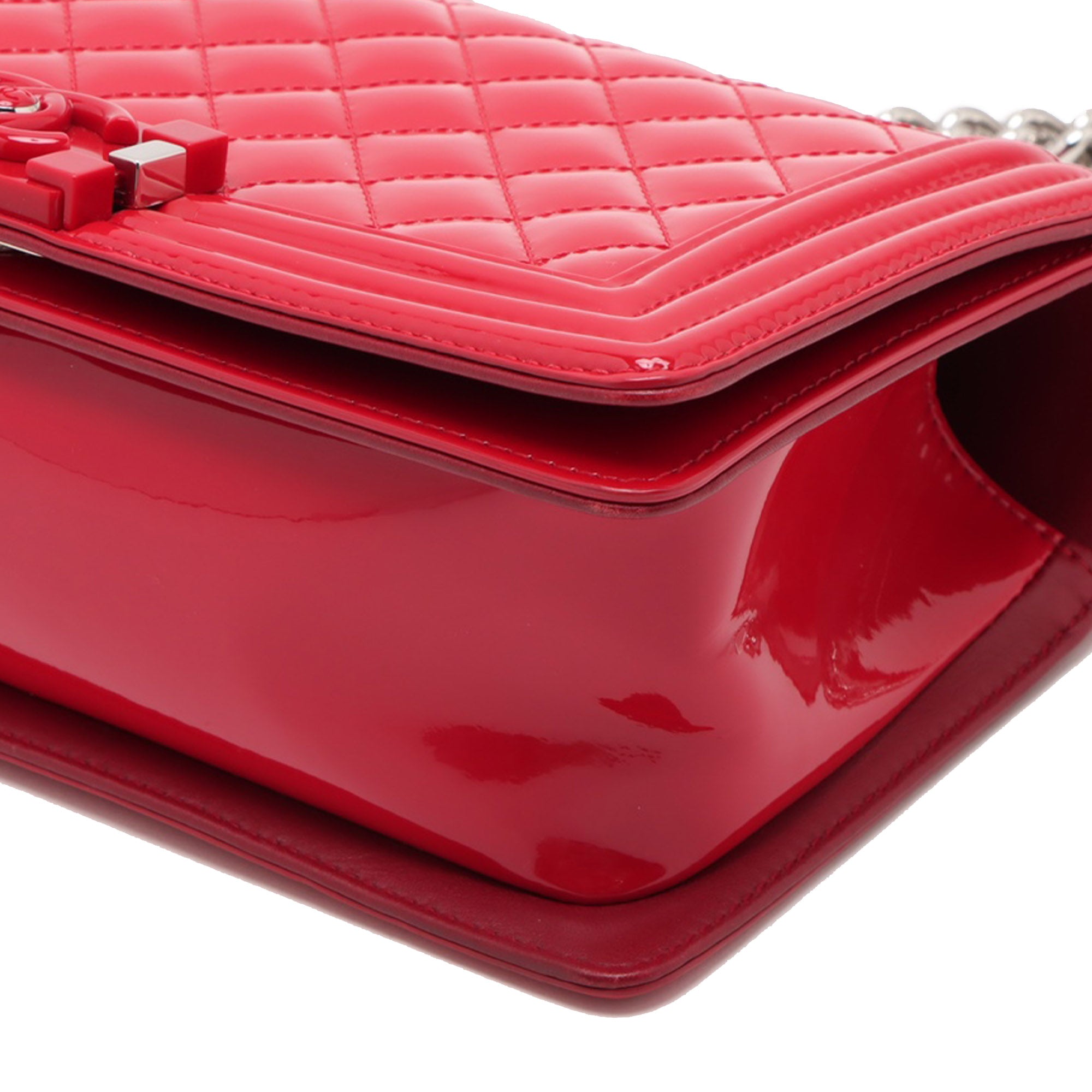 Old Medium Quilted Patent Acrylic Boy Flap - Image 9