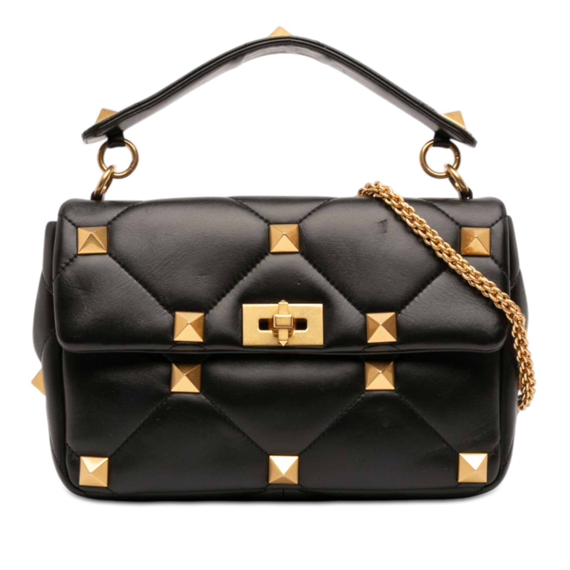 Large Nappa Roman Stud Satchel - Image 1