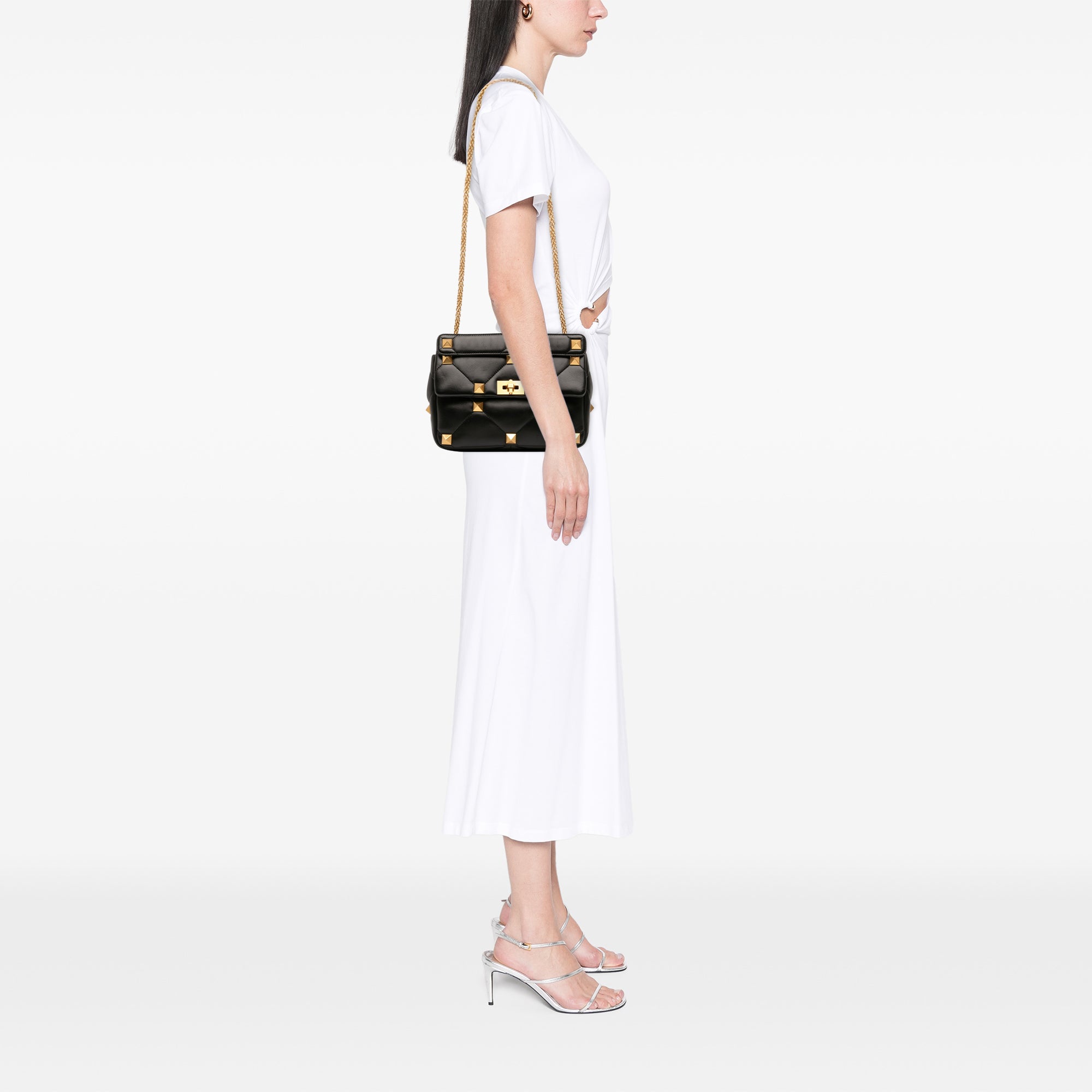 Large Nappa Roman Stud Satchel - Image 10