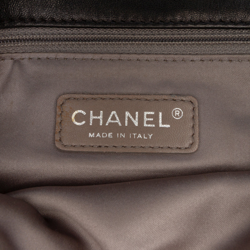 Quilted Metallic Distressed Lambskin CC Crystal Flap - Image 5