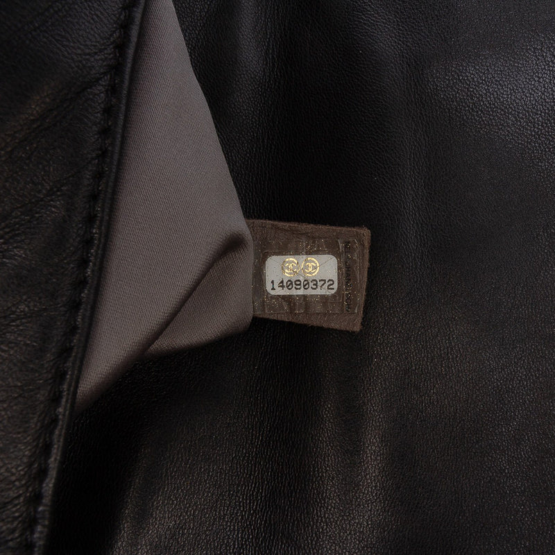 Quilted Metallic Distressed Lambskin CC Crystal Flap - Image 6