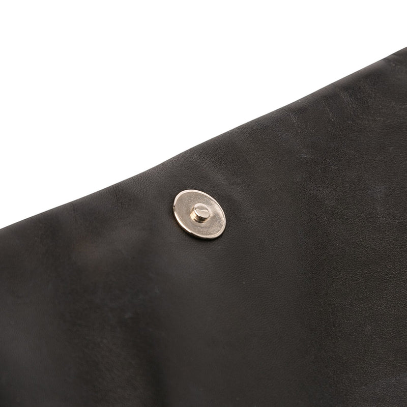 Quilted Metallic Distressed Lambskin CC Crystal Flap - Image 8