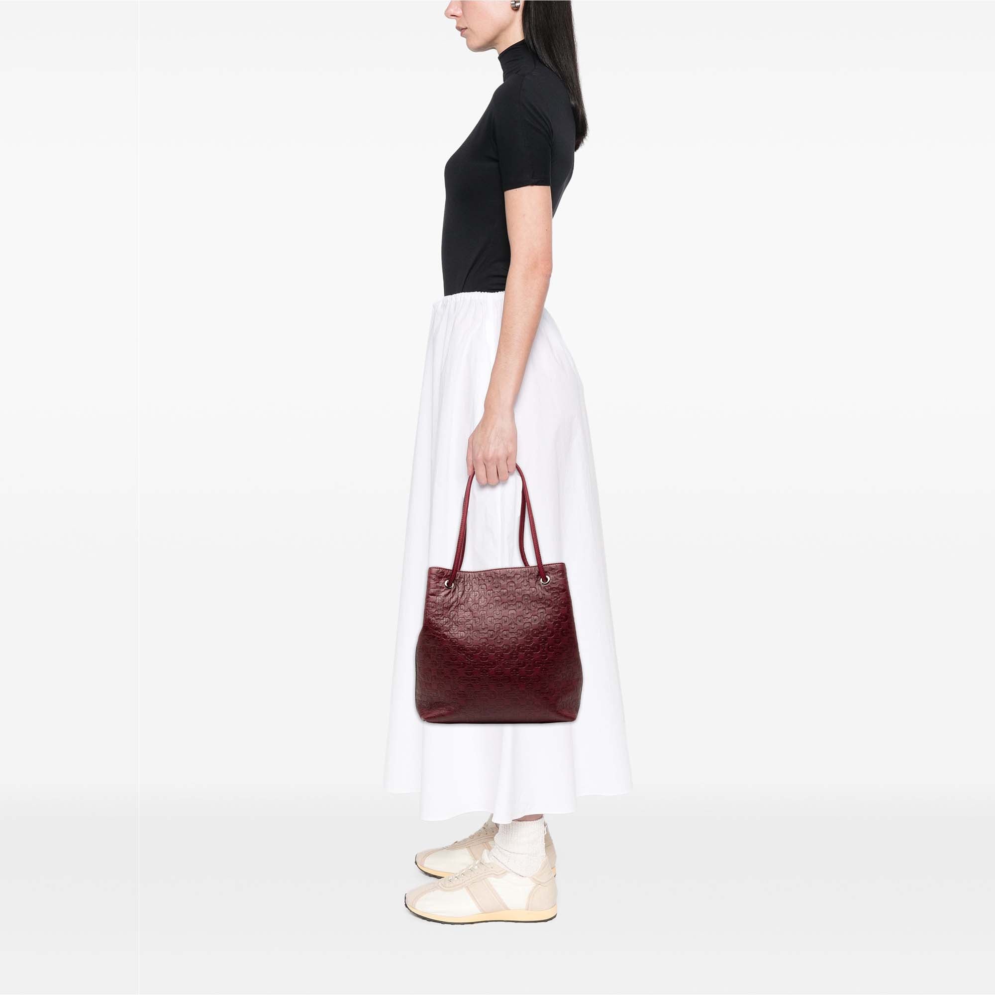 Horsebit Embossed Leather Gifford Tote - Image 7