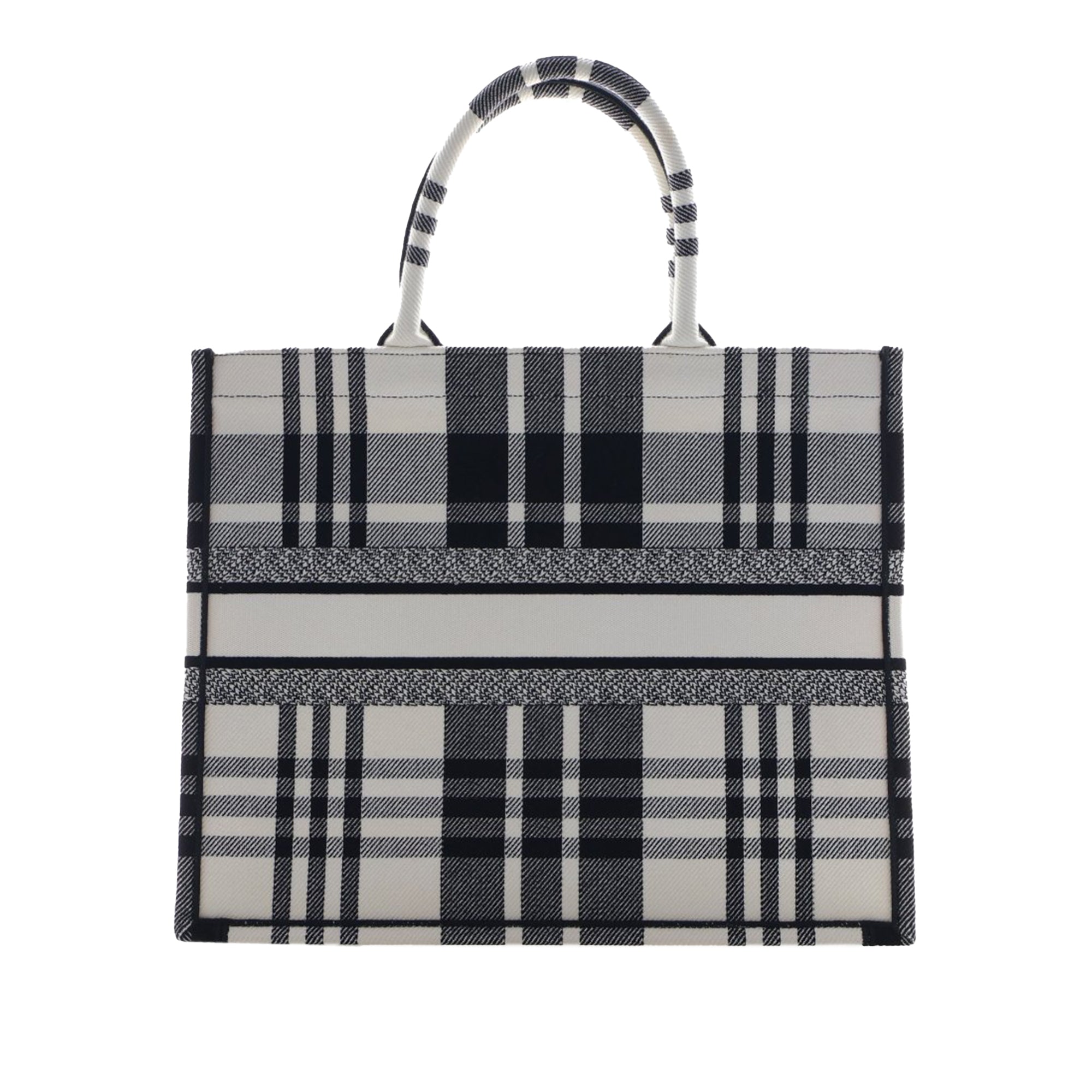 Large Embroidered Canvas Check n Dior Book Tote - Image 2