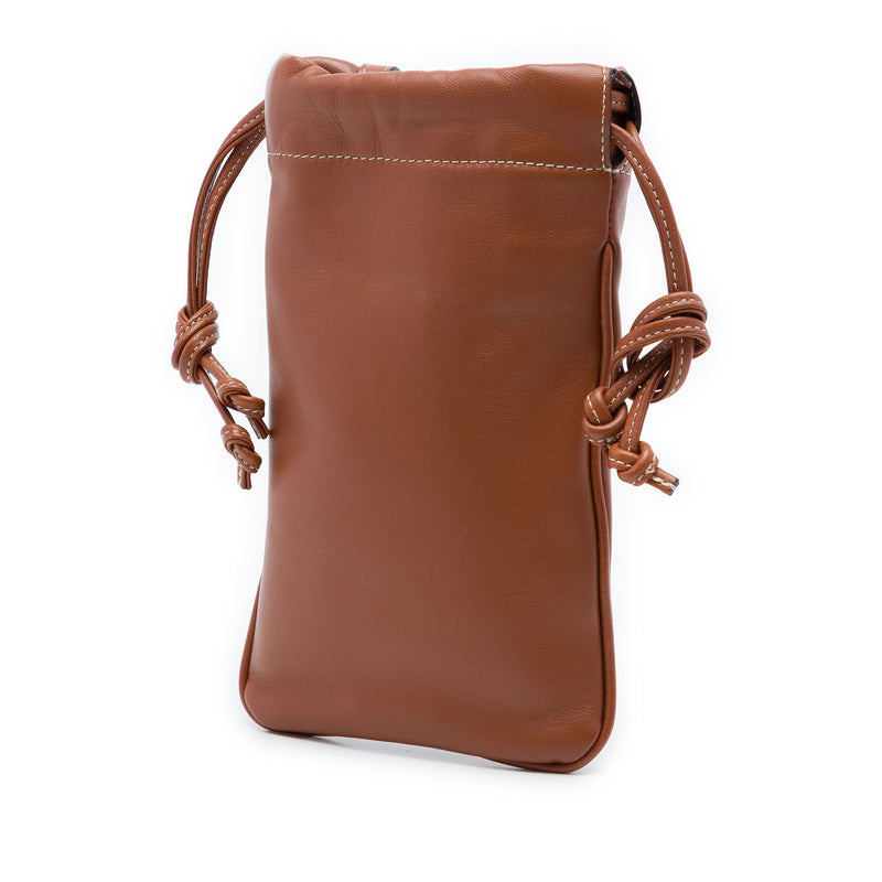 Smooth Calfskin Cuir Triomphe Drawstring Phone Holder Crossbody - Image 2