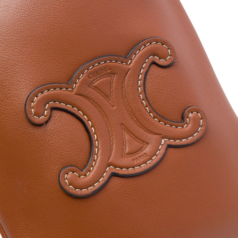 Smooth Calfskin Cuir Triomphe Drawstring Phone Holder Crossbody - Image 5