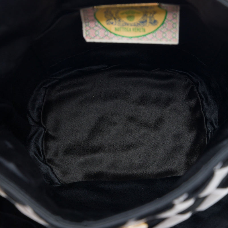 Bicolor Velvet Intrecciato Bucket Bag - Image 4