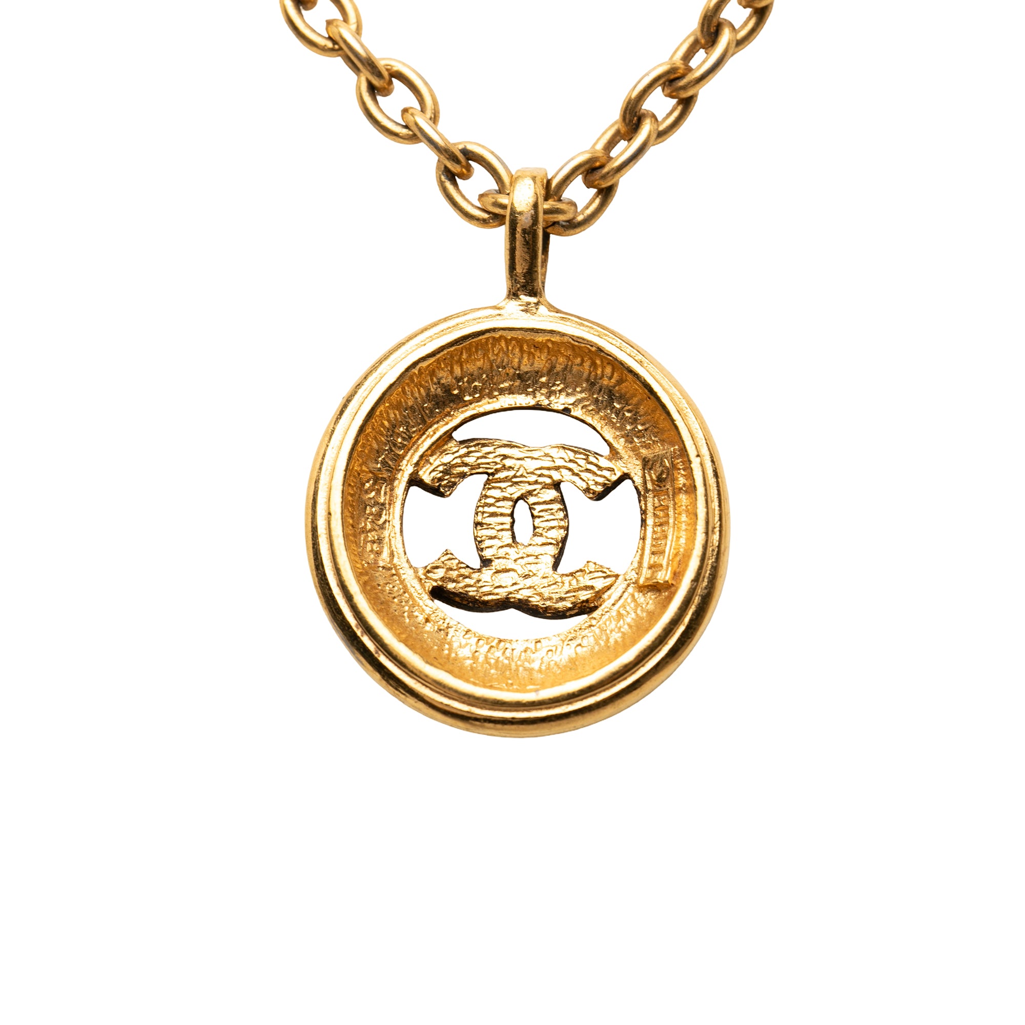 CC Gold Plated Sunburst Medallion Pendant Necklace - Image 2
