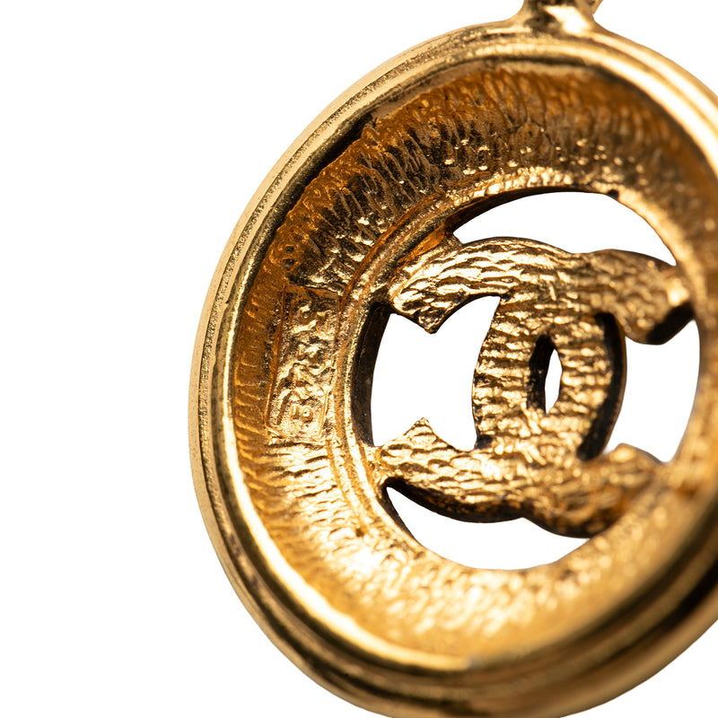 CC Gold Plated Sunburst Medallion Pendant Necklace - Image 4