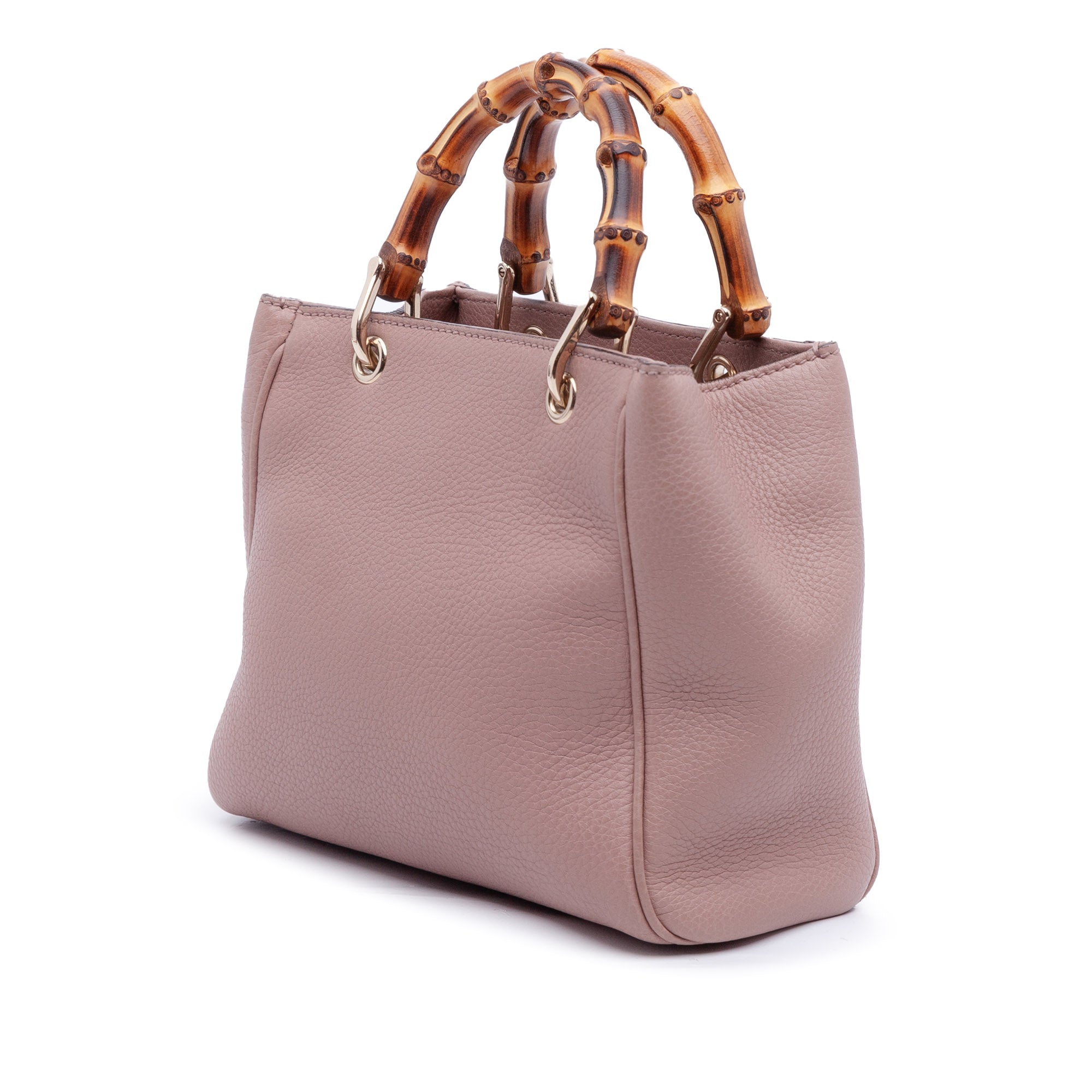 Mini Calfskin Bamboo Shopper Satchel - Image 2