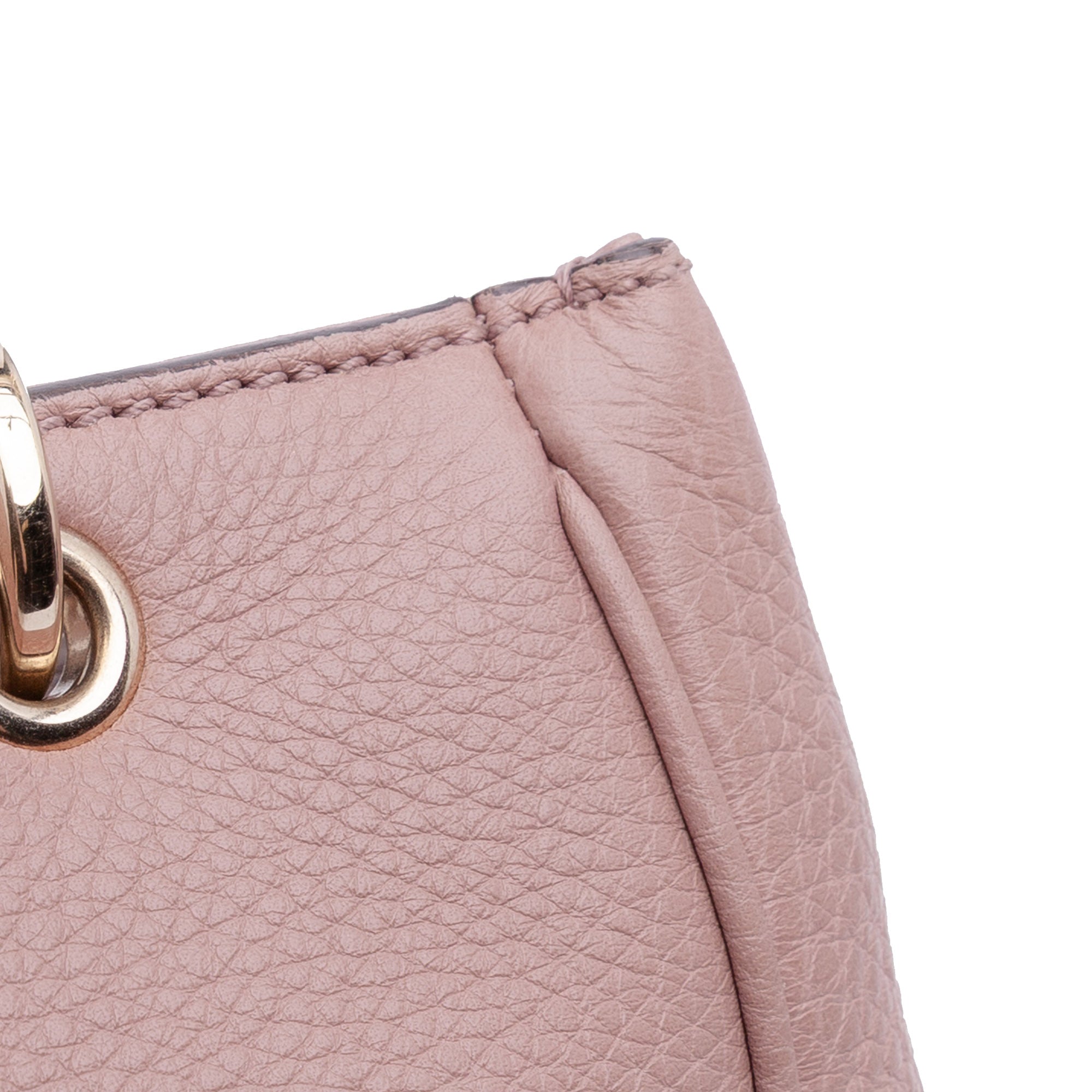 Mini Calfskin Bamboo Shopper Satchel - Image 8
