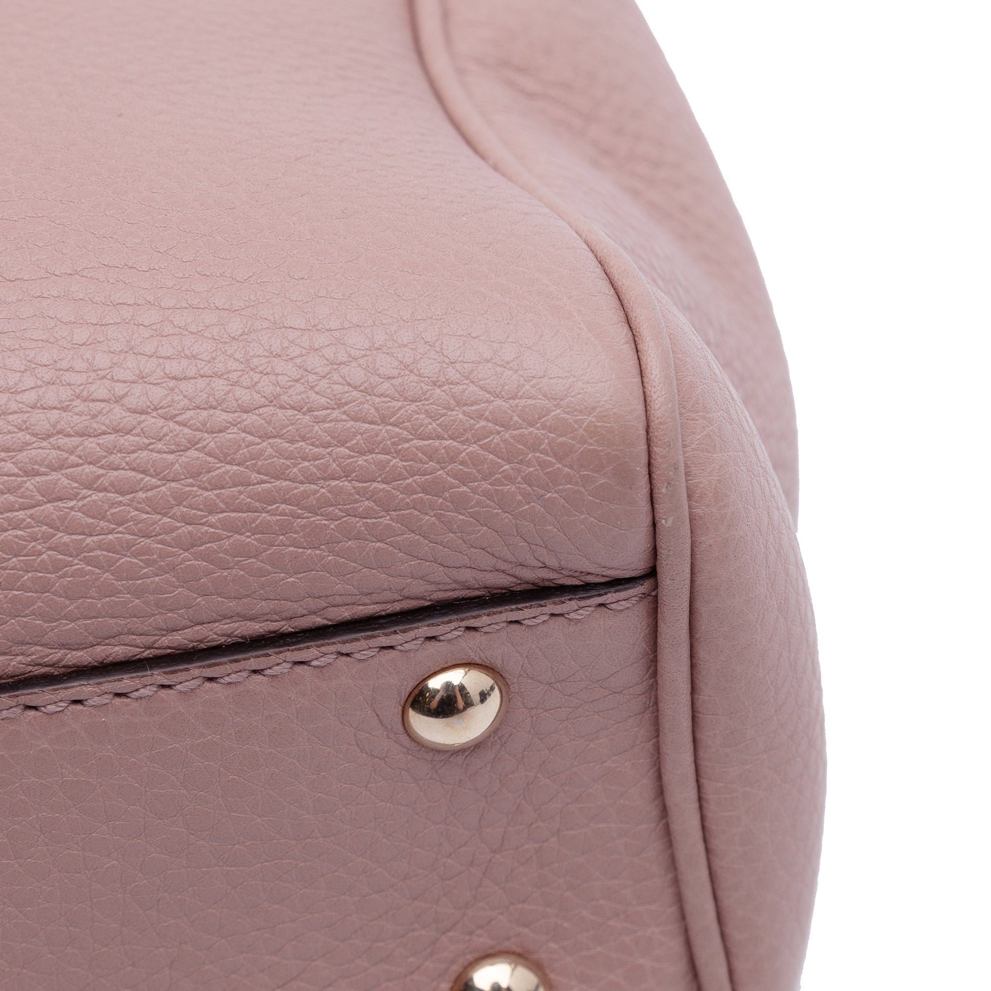 Mini Calfskin Bamboo Shopper Satchel - Image 9
