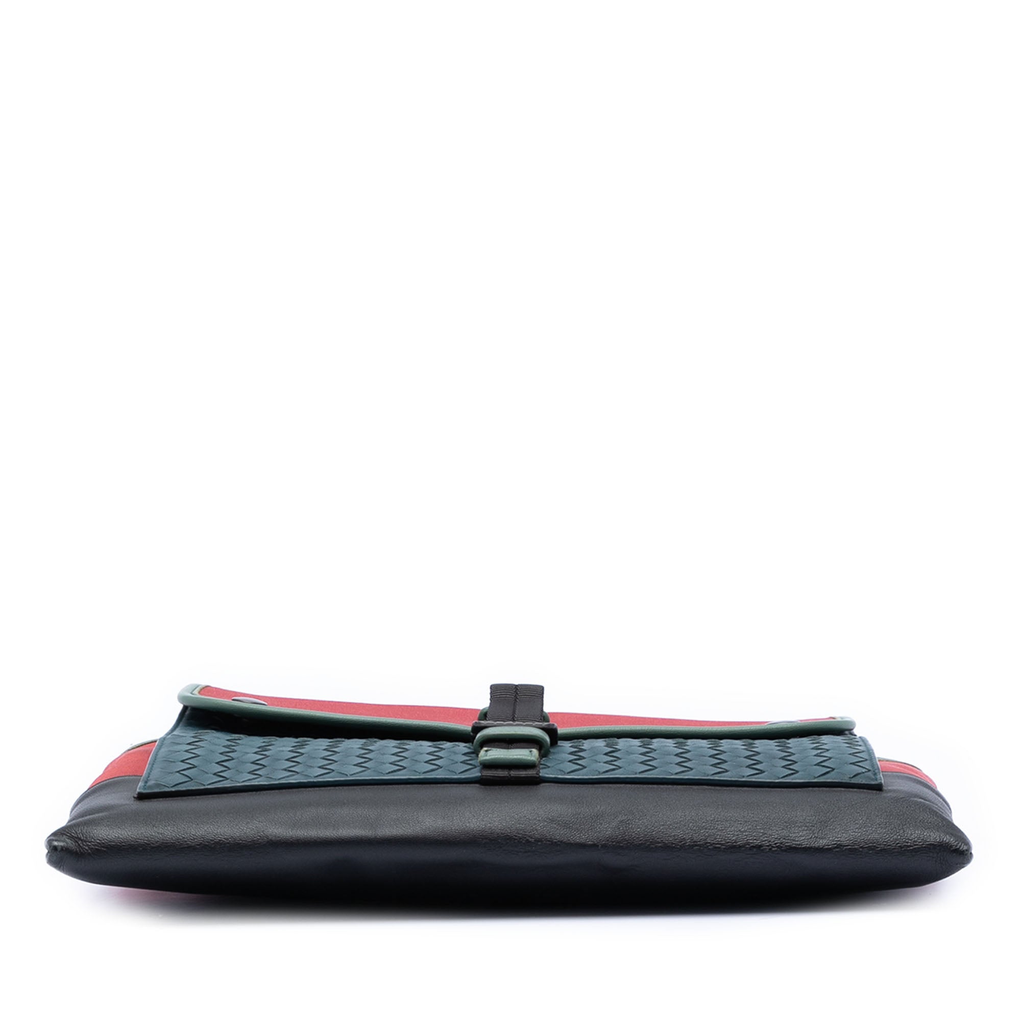 Canvas and Nappa Intrecciato Clutch - Image 3