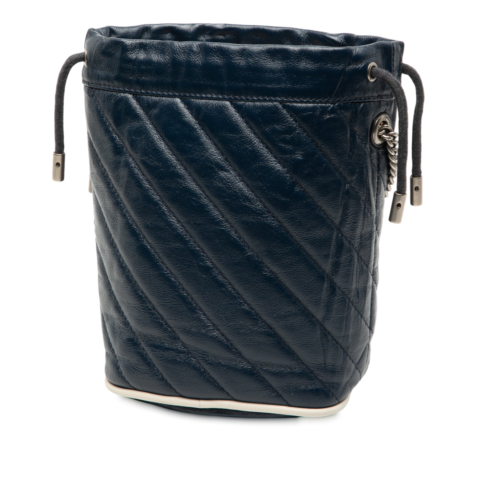 Mini GG Marmont Matelasse Diagonal Leather Torchon Bucket Bag - Image 2