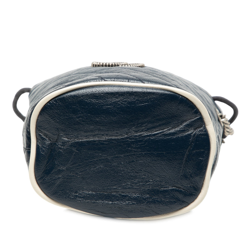 Mini GG Marmont Matelasse Diagonal Leather Torchon Bucket Bag - Image 3