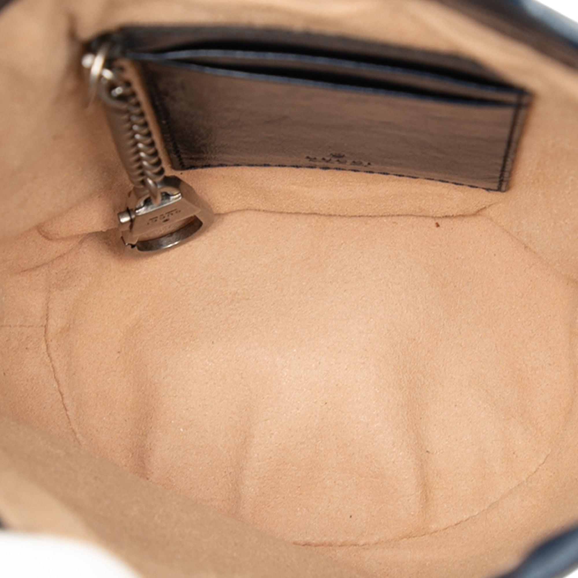 Mini GG Marmont Matelasse Diagonal Leather Torchon Bucket Bag - Image 4