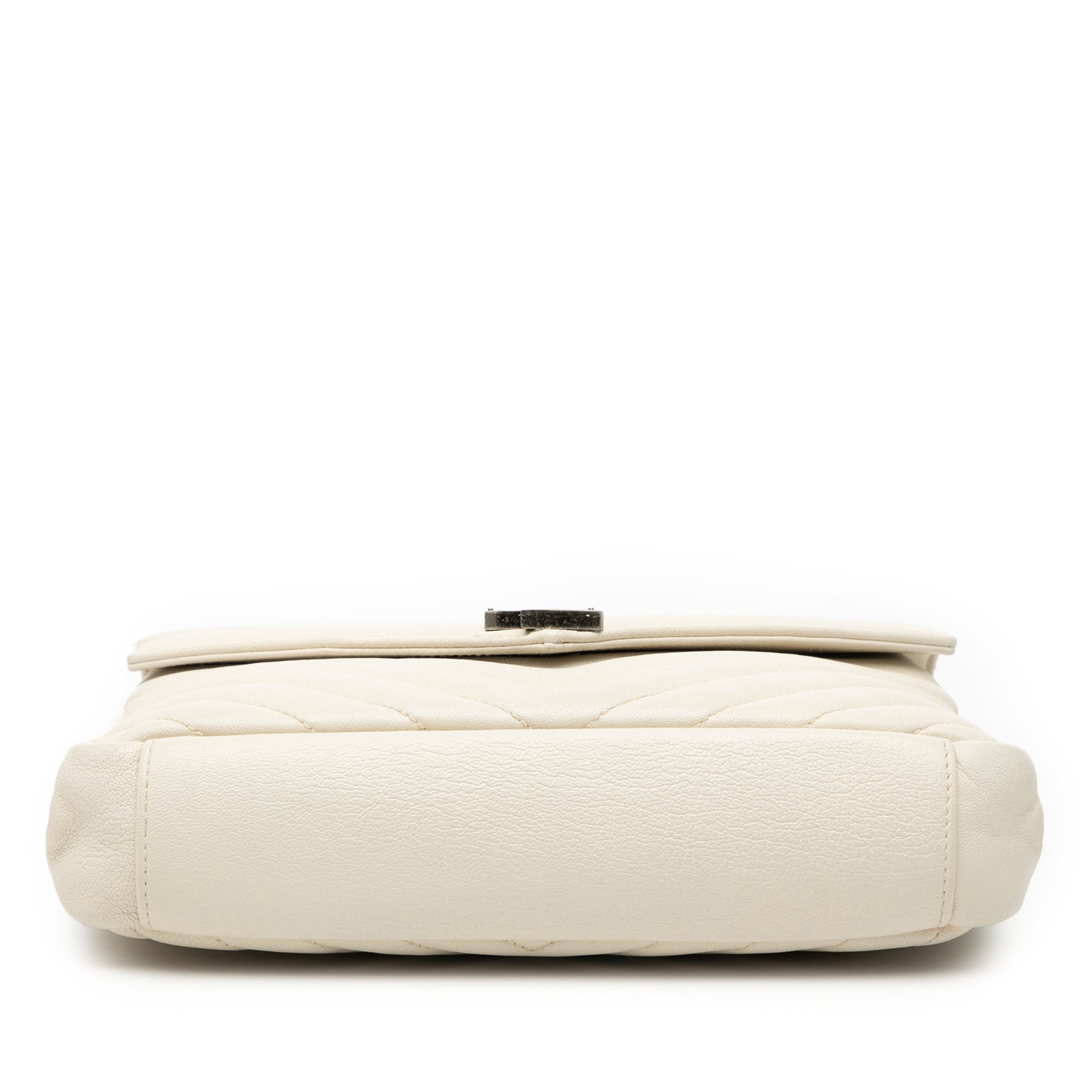 Medium Chevron Sheepskin Monogram College Satchel - Image 3