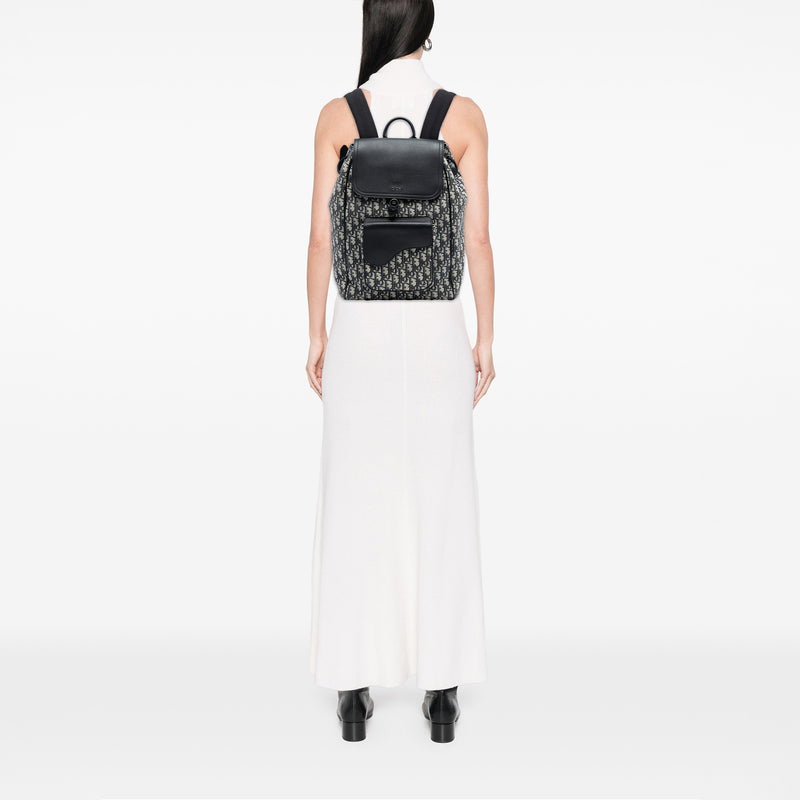 Oblique Canvas Saddle Backpack - Image 7