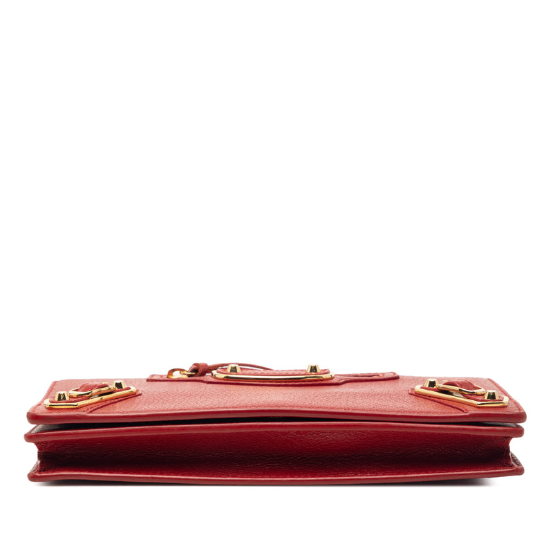 Goatskin Motocross Metallic Edge Wallet on Chain - Image 3