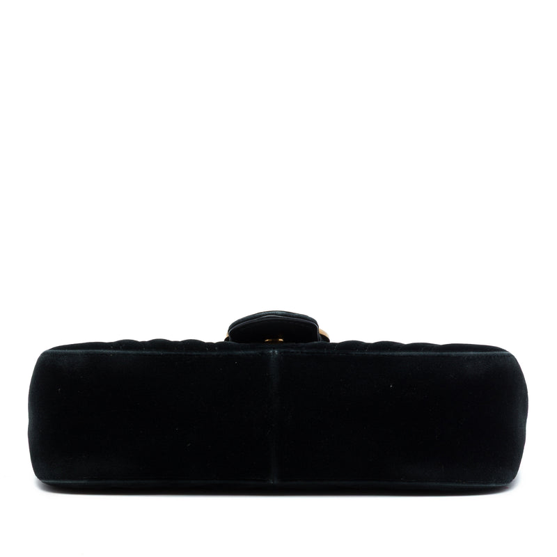 Medium GG Marmont Matelasse Velvet Shoulder Bag - Image 3