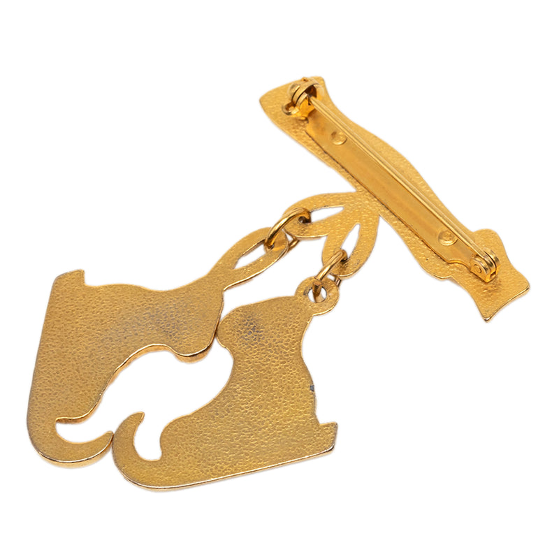 Gold Plated Les Fetes en Hermes Pin Brooch - Image 2