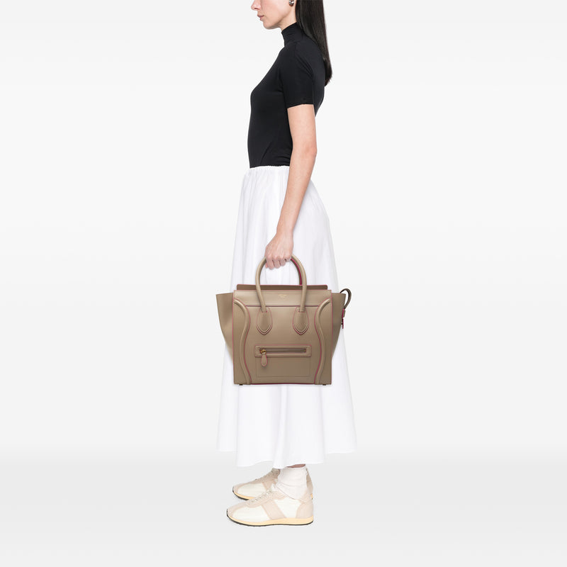 Mini Smooth Calfskin Luggage Tote - Image 6