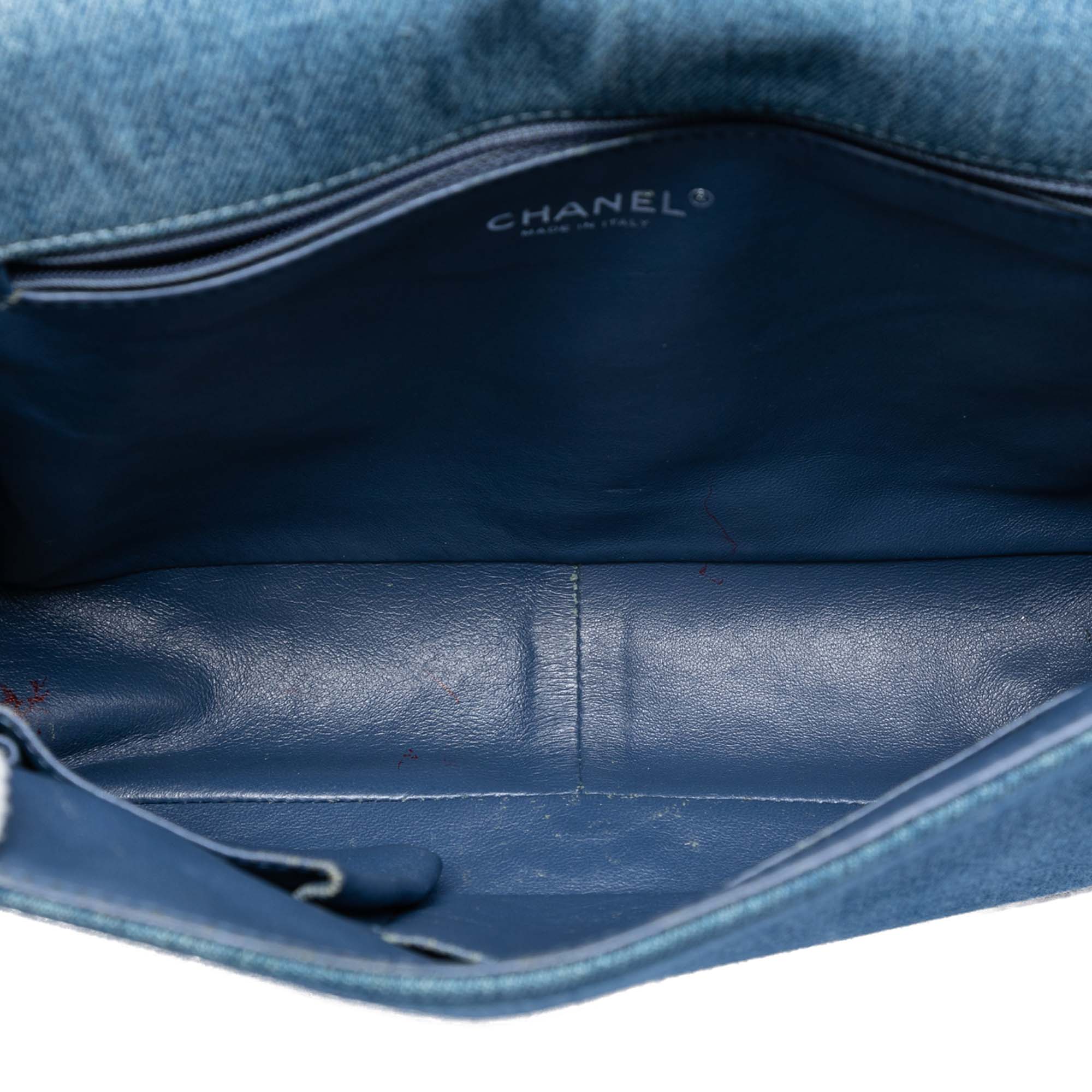 Large Quilted Denim Boy Flap - Image 4