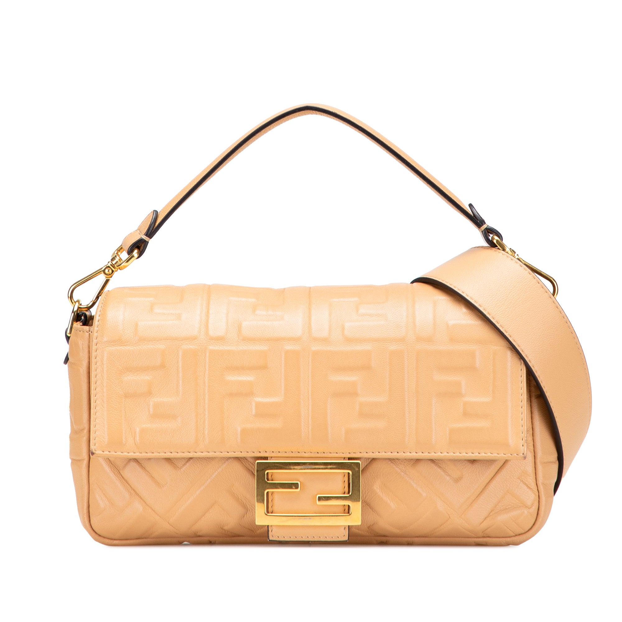 Zucca Embossed Leather Baguette Satchel - Image 1