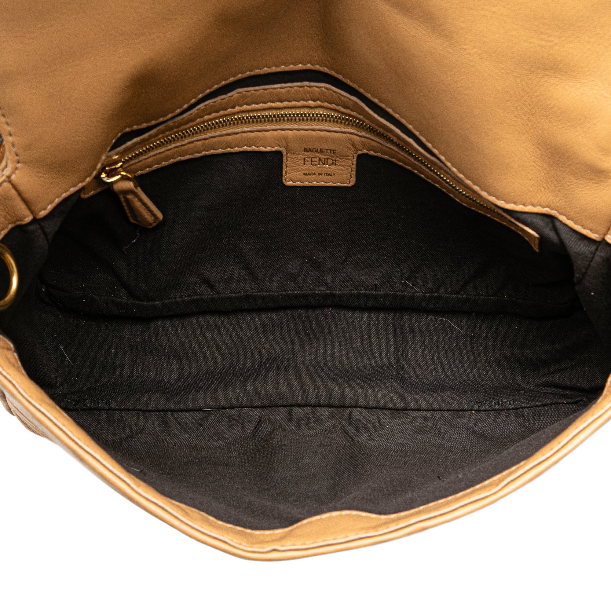 Zucca Embossed Leather Baguette Satchel - Image 4