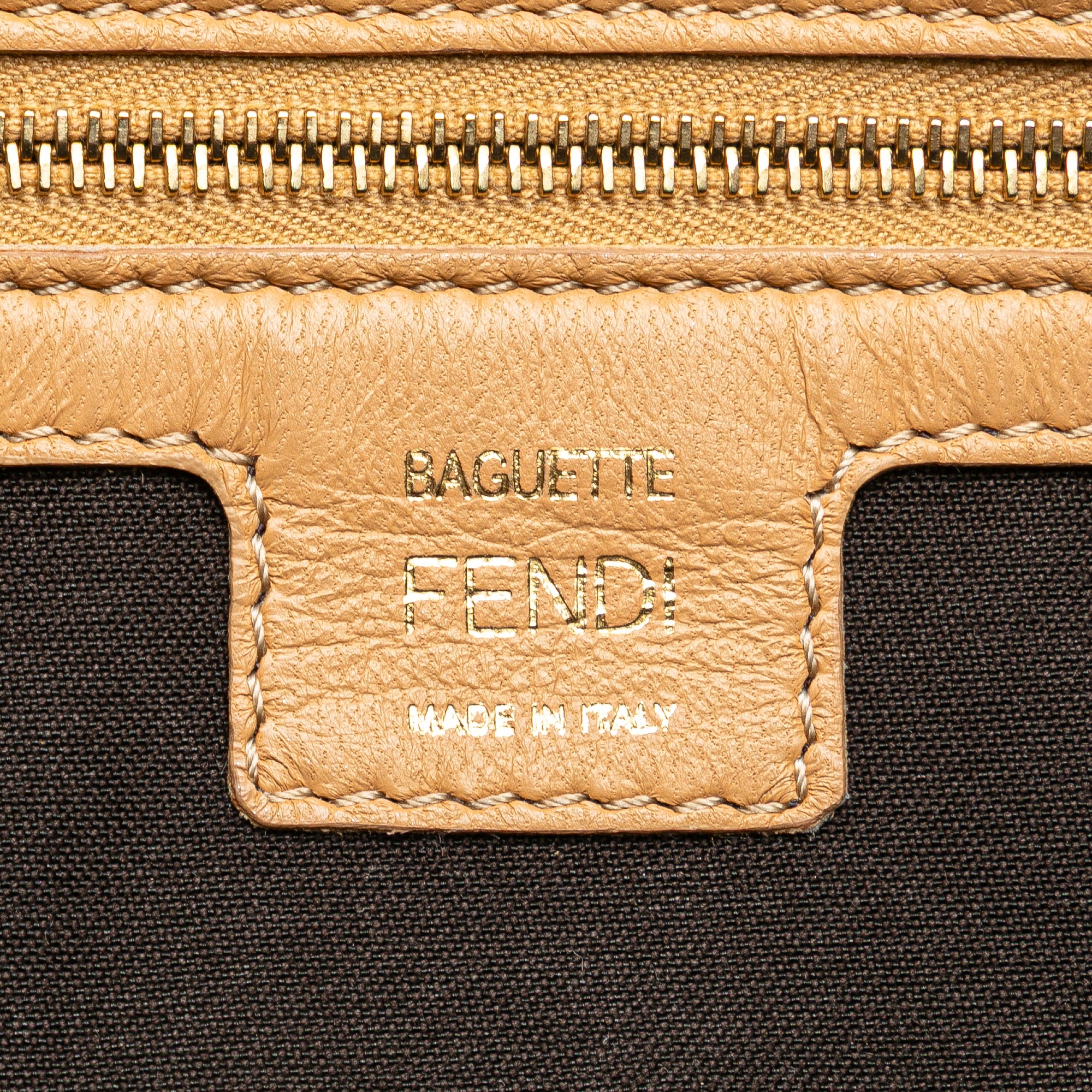 Zucca Embossed Leather Baguette Satchel - Image 5