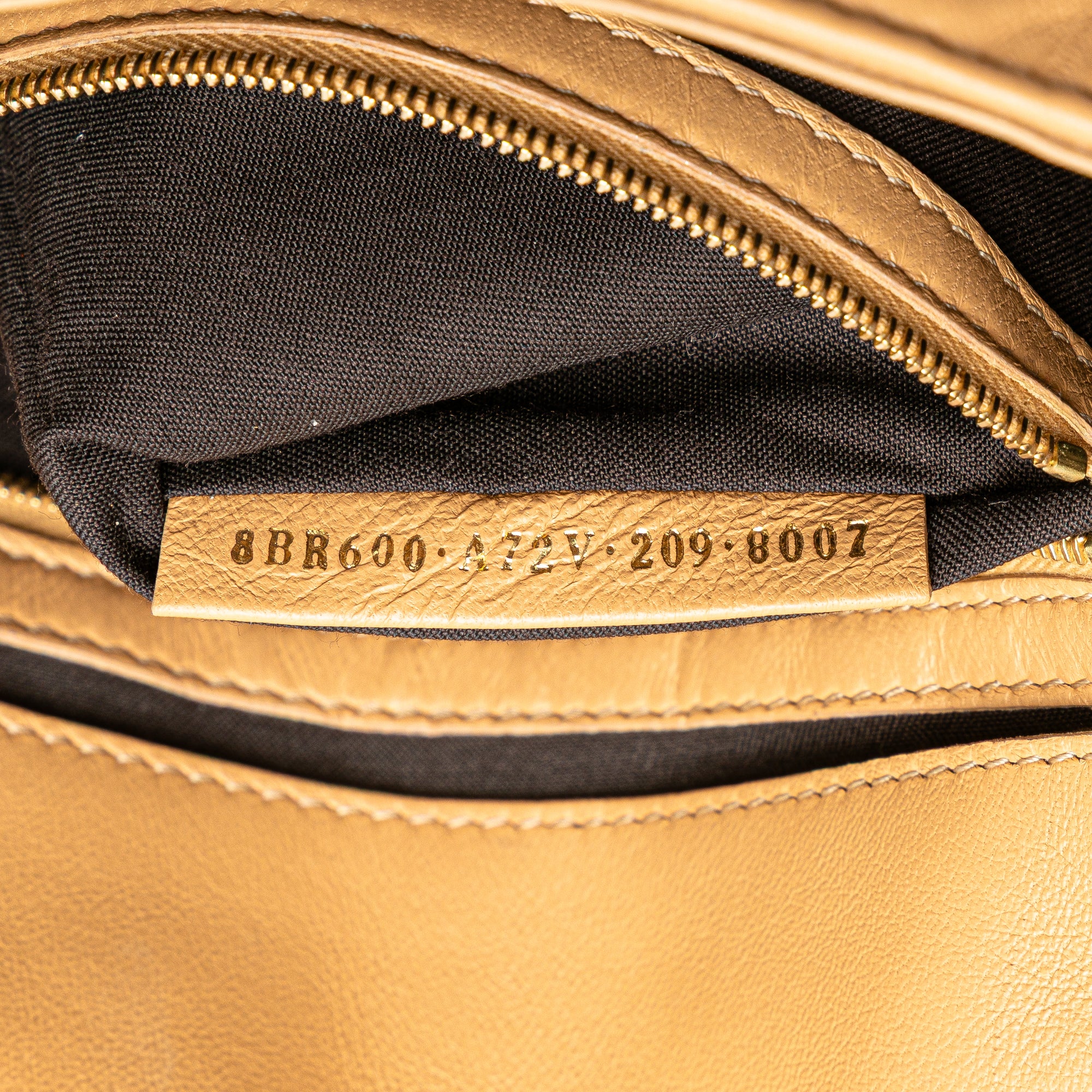 Zucca Embossed Leather Baguette Satchel - Image 6