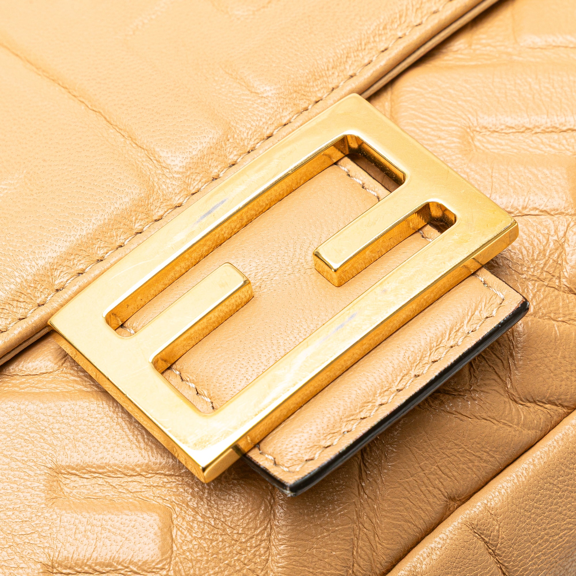 Zucca Embossed Leather Baguette Satchel - Image 8
