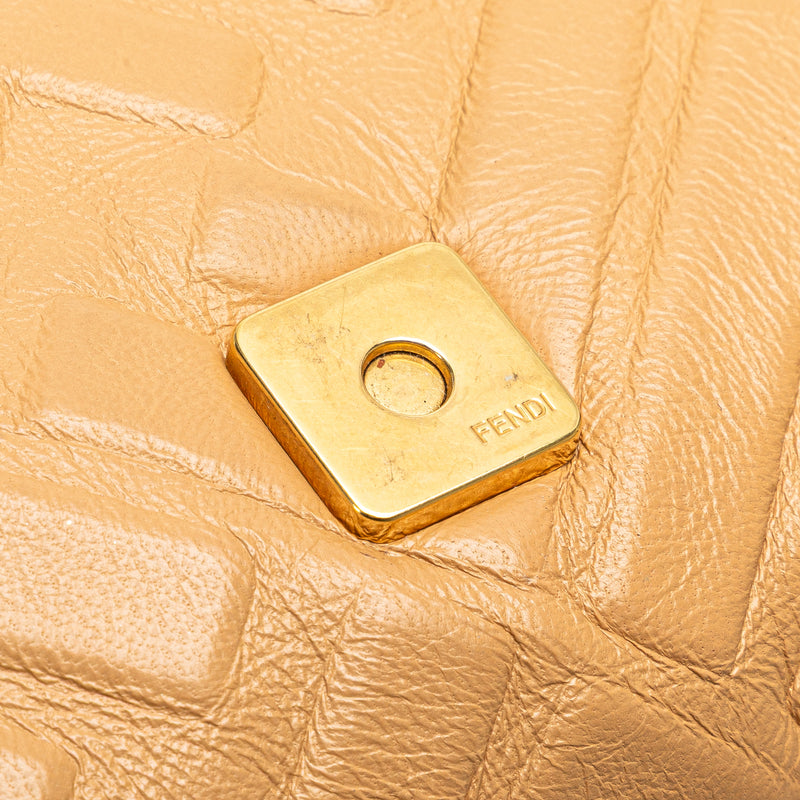 Zucca Embossed Leather Baguette Satchel - Image 9