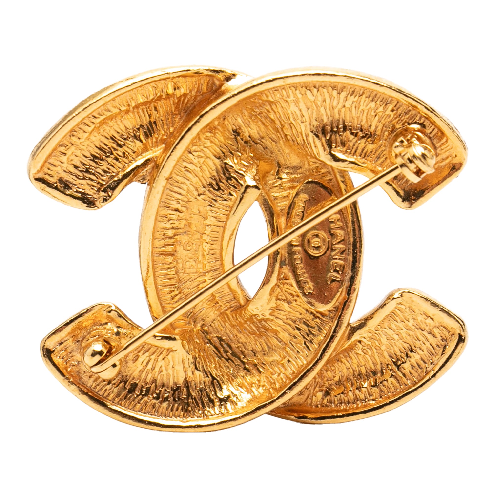CC Gold Plated Quilted Brooch - Image 2