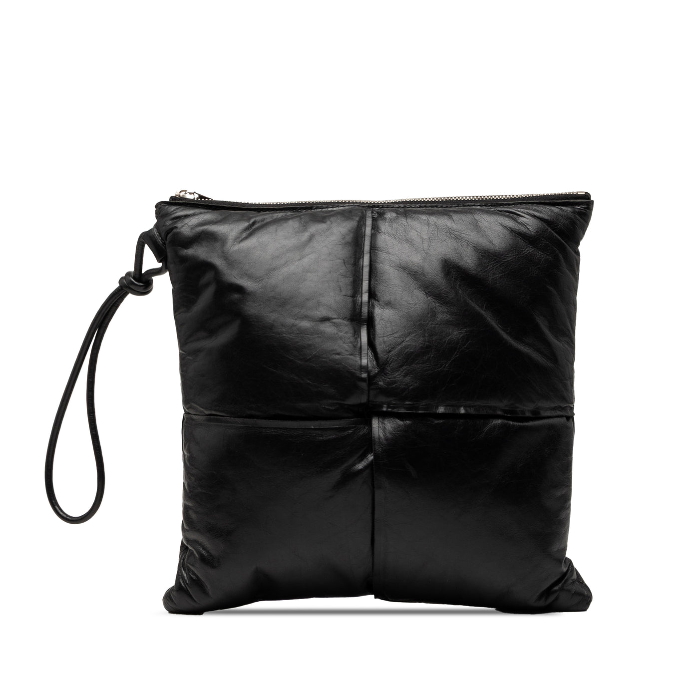 Nappa Intrecciato Padded Square Wristlet Pouch - Image 1